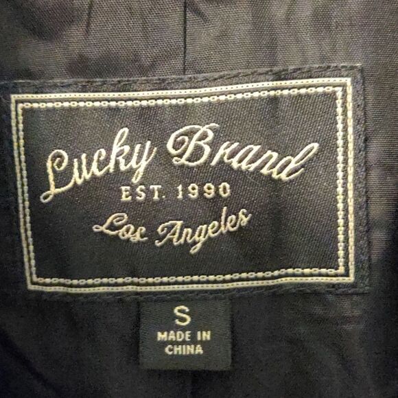 Lucky Brand Black Striped Double Breasted Jacket Size S - Picture 7 of 9